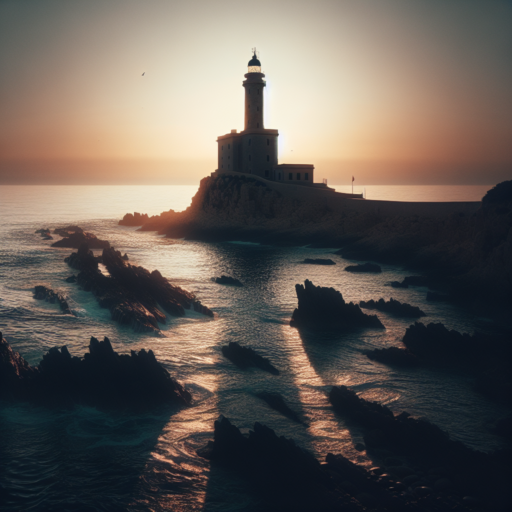 La sombra del faro de Tarragona España